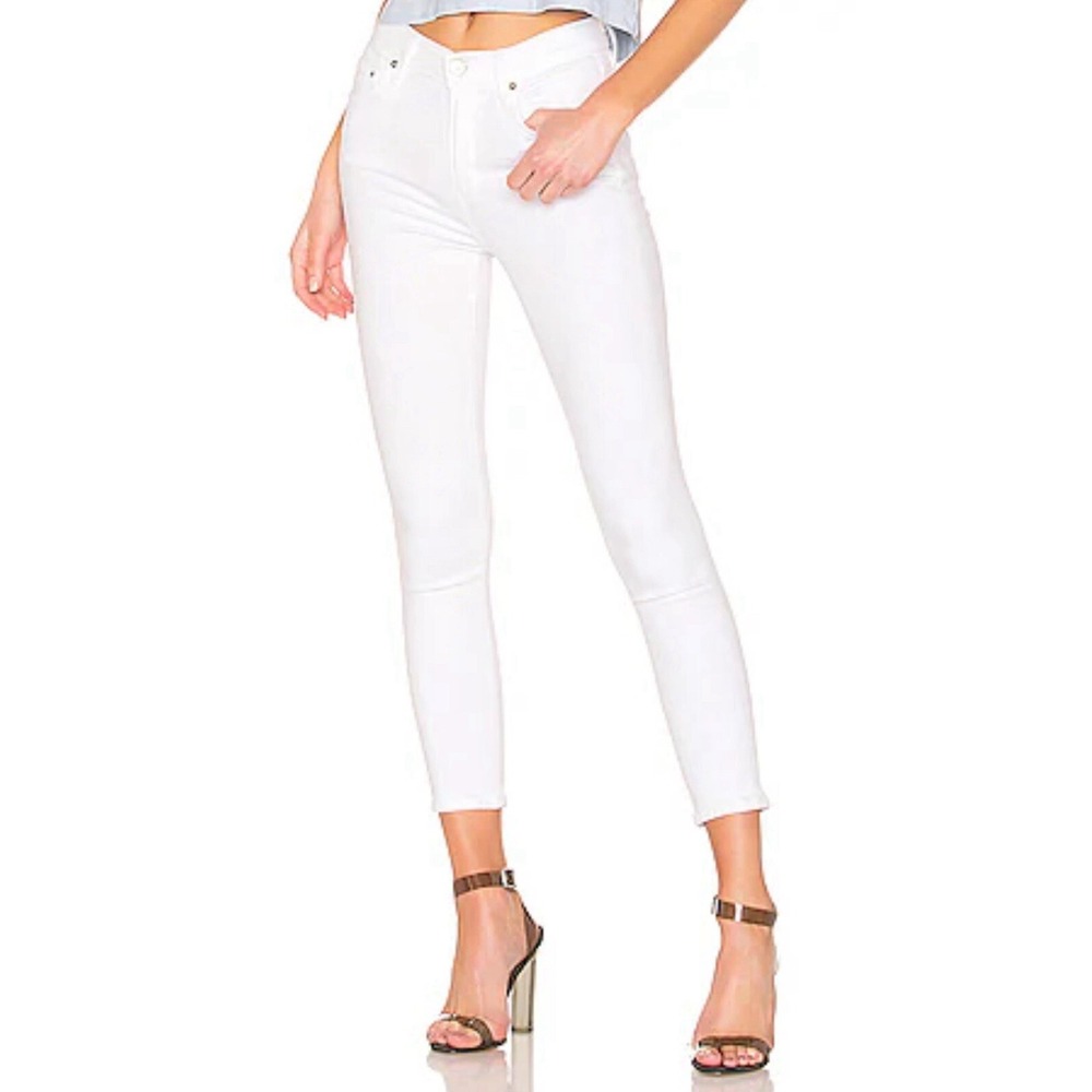 Citizens Of Humanity ROCKET Crop High Rise Skinny Jeans Style Optic White 27